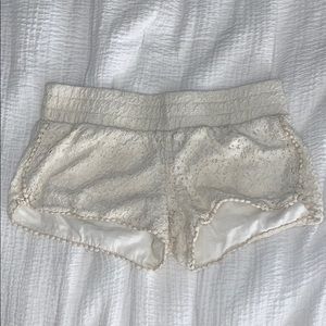 “Fire” White Boho Shorts (Flower Print